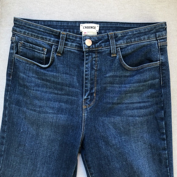 L’AGENCE Marguerite High Rise Skinny Jean Dark Vintage Wash - Picture 7 of 9